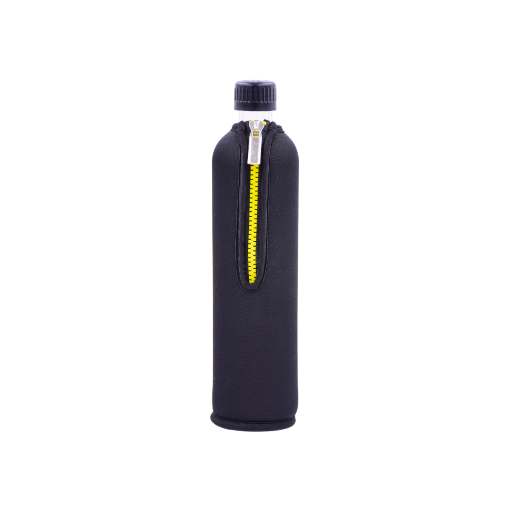 DORA'S Trinkflasche aus Glas mit Neoprenbezug - 500 ml