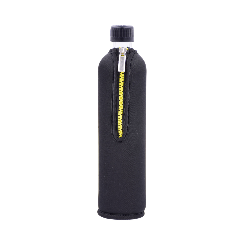 DORA'S Trinkflasche aus Glas mit Neoprenbezug - 700 ml 