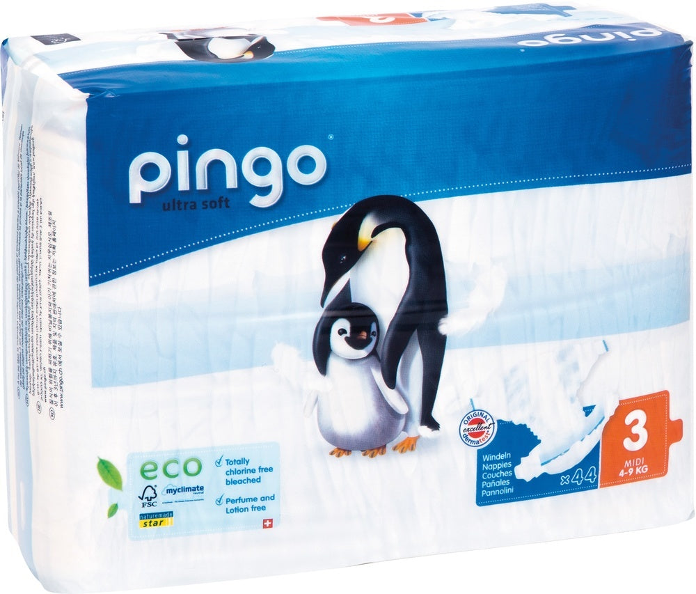PINGO Windeln Midi 4-9 Kilo - 44 Stk.