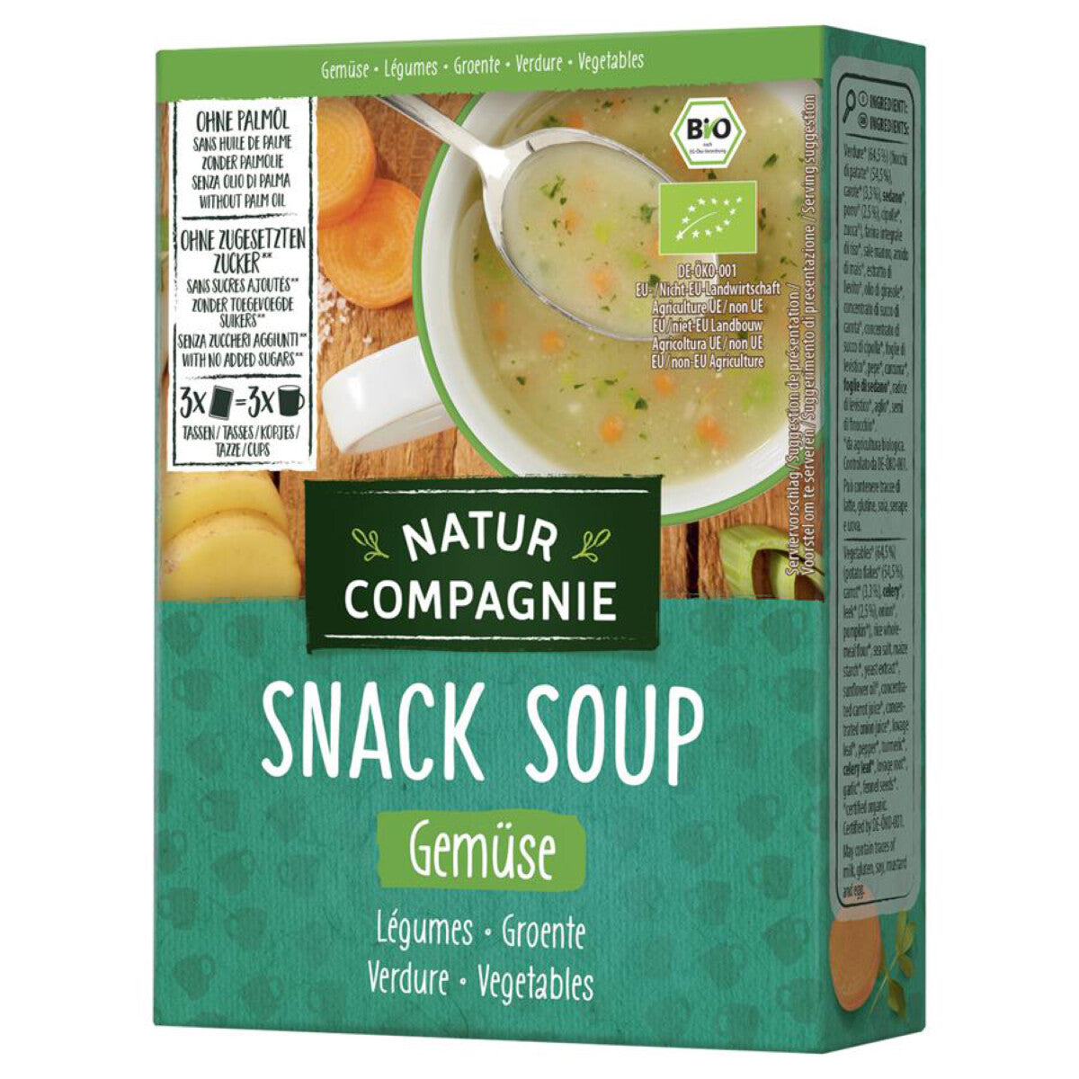 NATUR COMPAGNIE Snack Soup Gemüse - 3x18g (54 g)