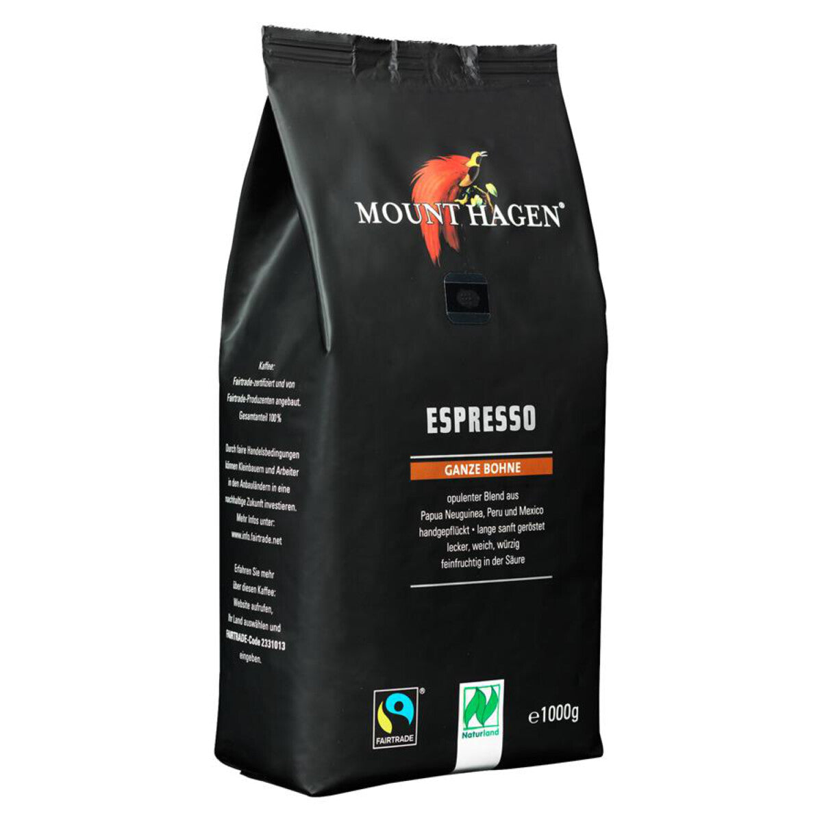 MOUNT HAGEN Espresso ganze Bohne - 1 kg