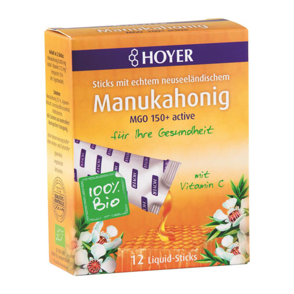 HOYER Manukahonig Liquid-Sticks - 12 Btl.