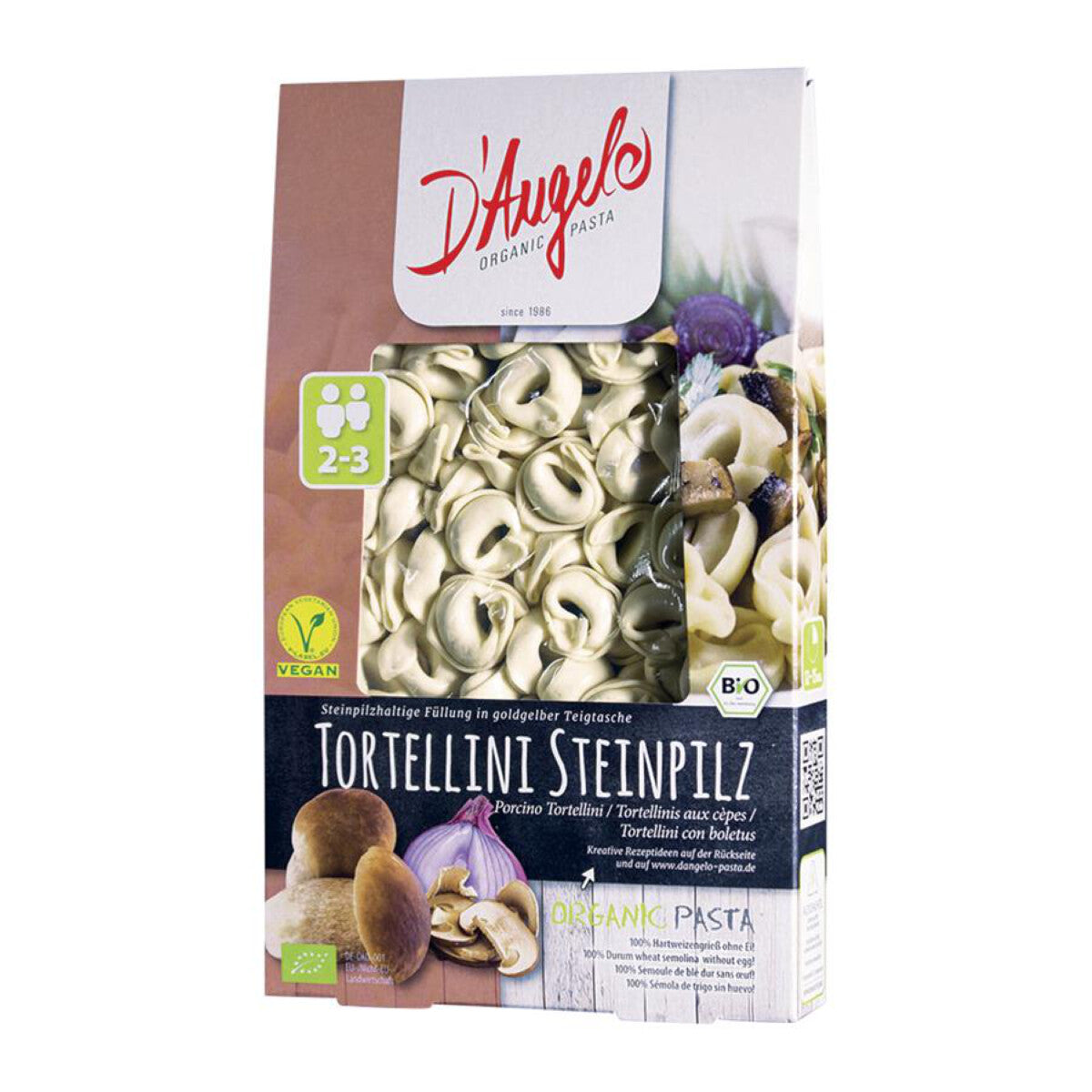 D´ANGELO PASTA Tortellini Steinpilz, vegan - 250 g