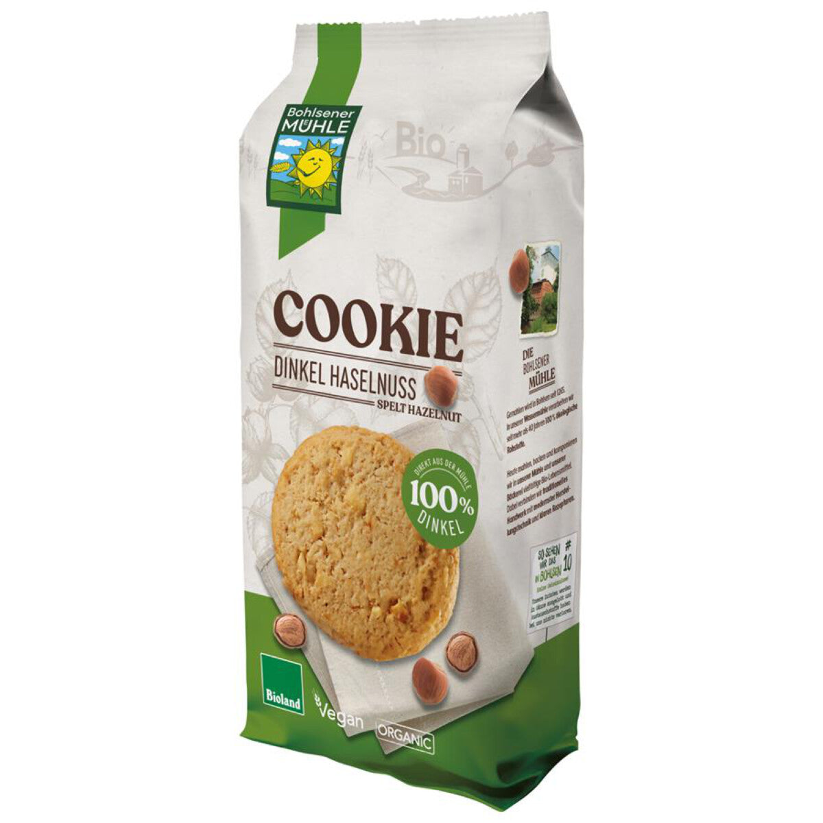 BOHLSENER MÜHLE Cookie Dinkel Haselnuss - 175 g