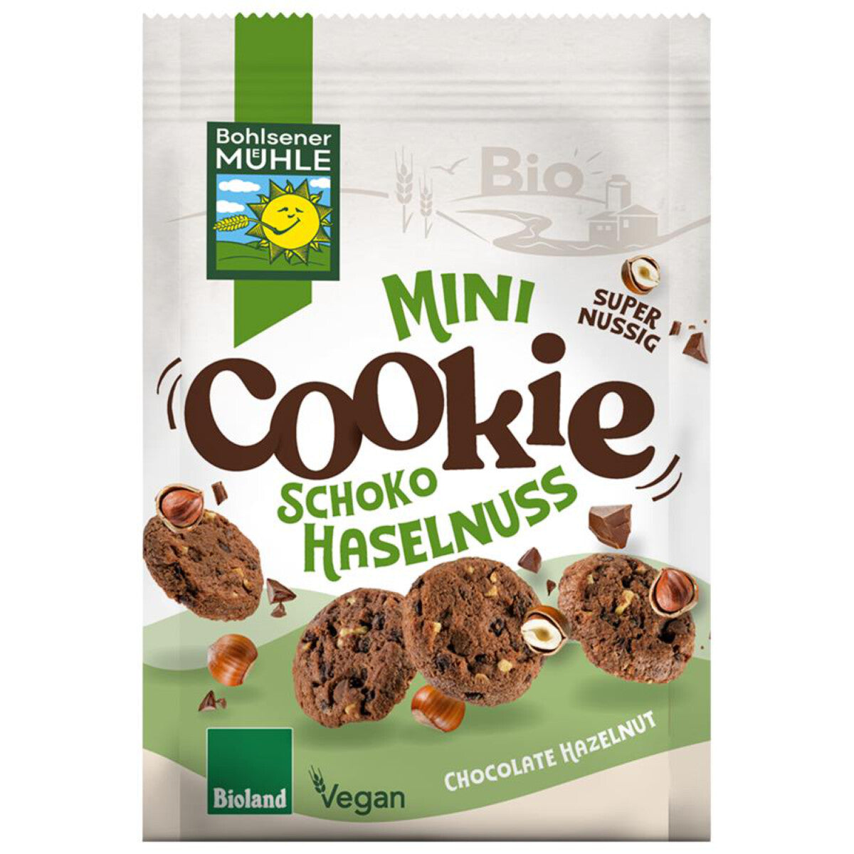 BOHLSENER MÜHLE Mini-Cookie Schoko/Haselnuss - 125 g