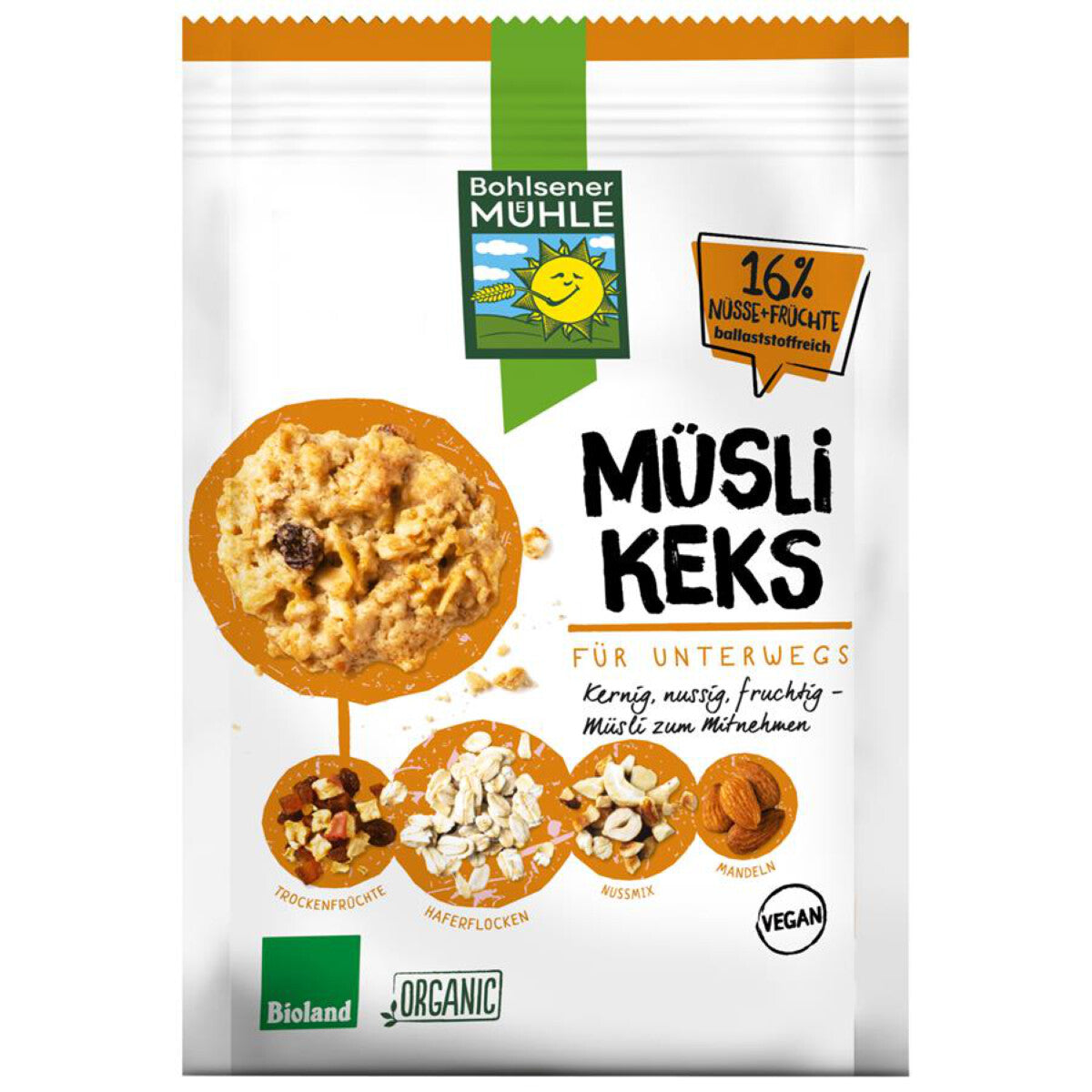 BOHLSENER MÜHLE Müsli Keks für Unterwegs - 150 g