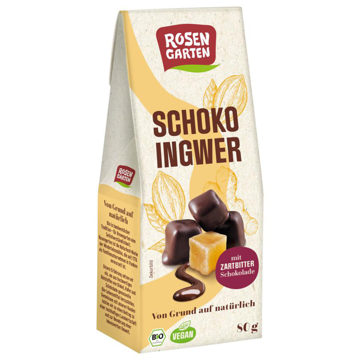ROSENGARTEN Schoko Ingwer - 80 g