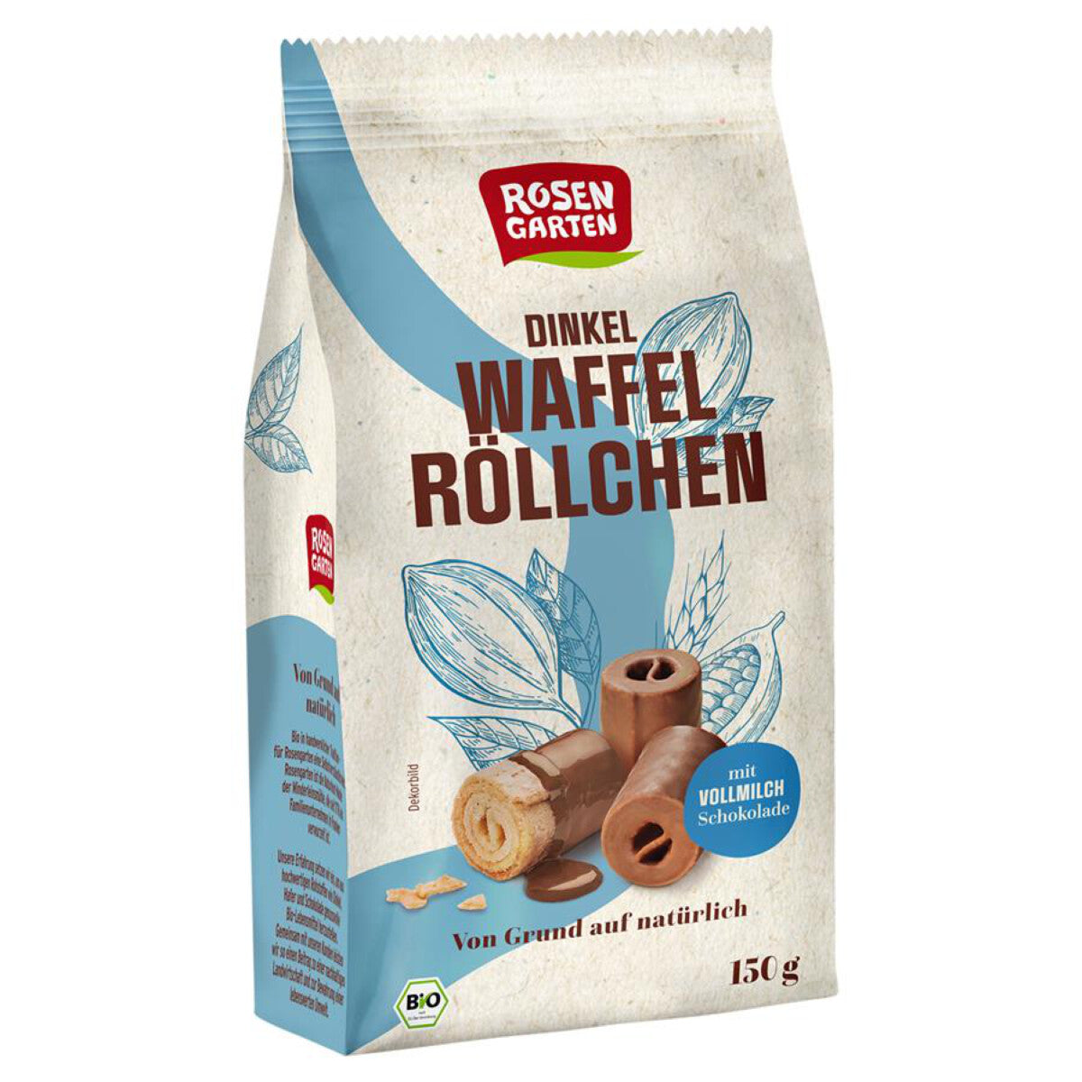 ROSENGARTEN Waffelröllchen Vollmilch - 150 g