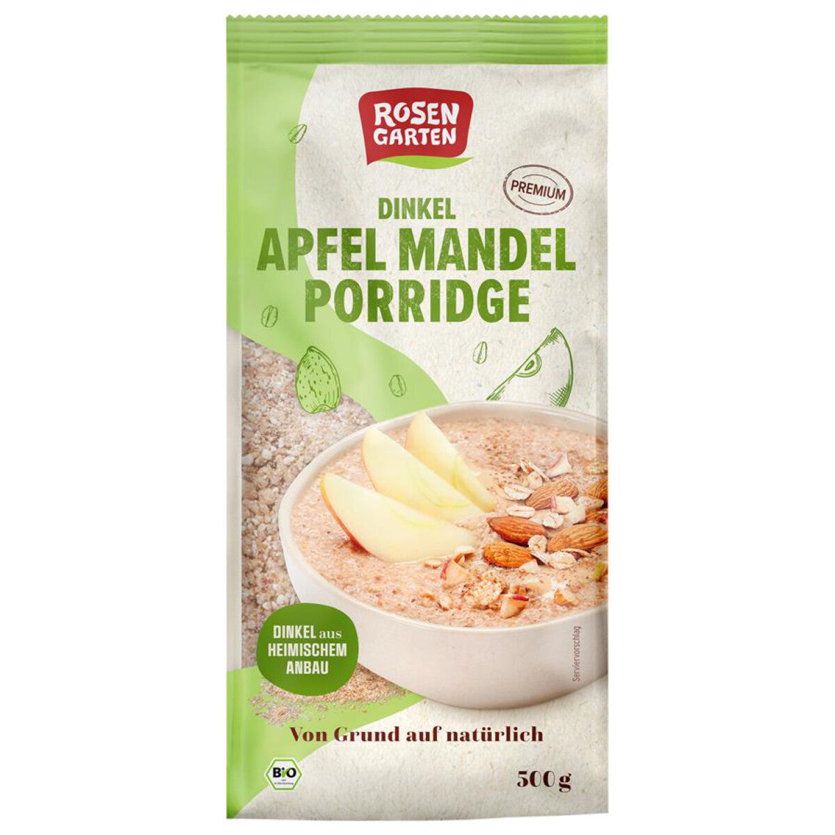 ROSENGARTEN Dinkel Apfel Mandel Porridge - 500 g