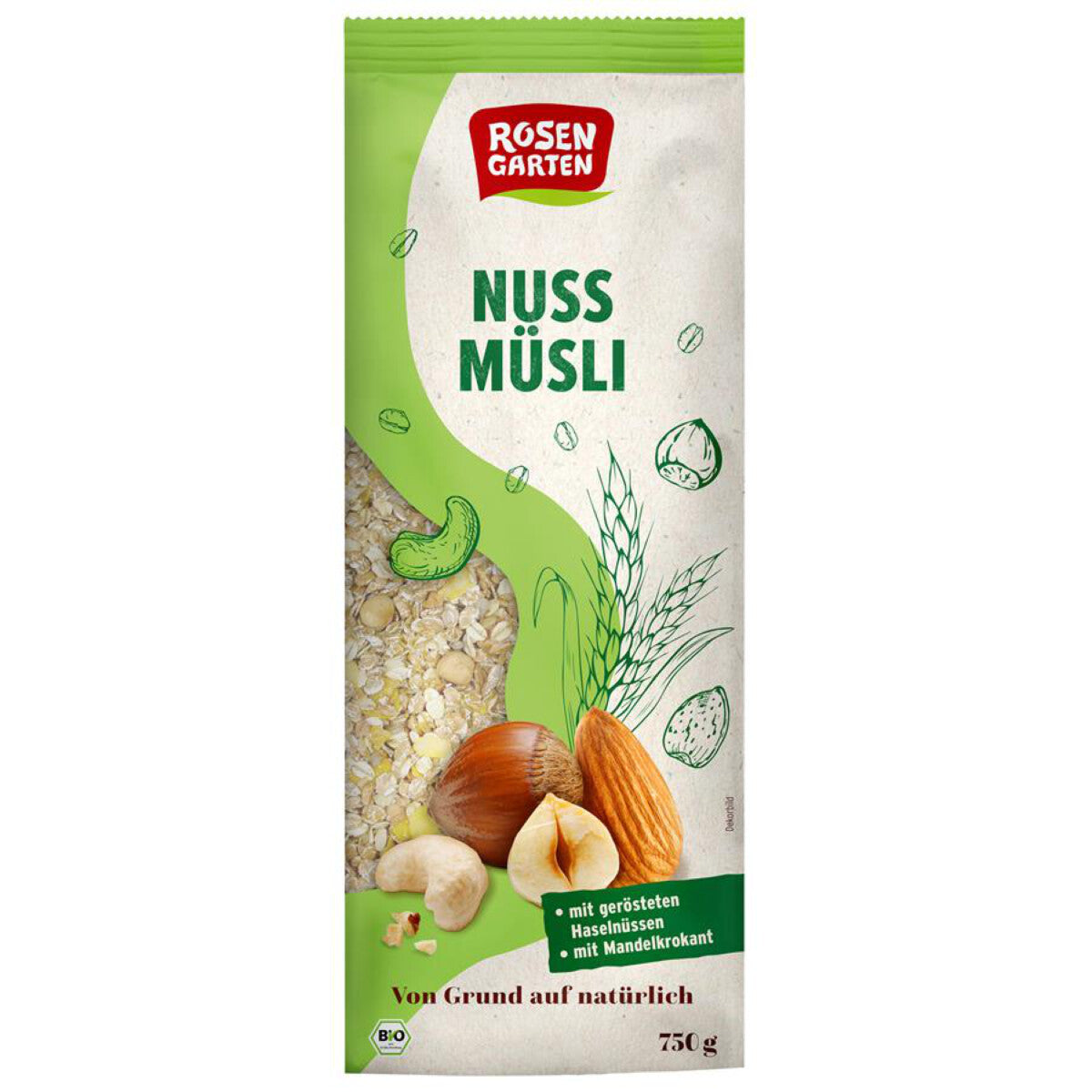 ROSENGARTEN Nuss-Müsli mit Krokant - 750 g