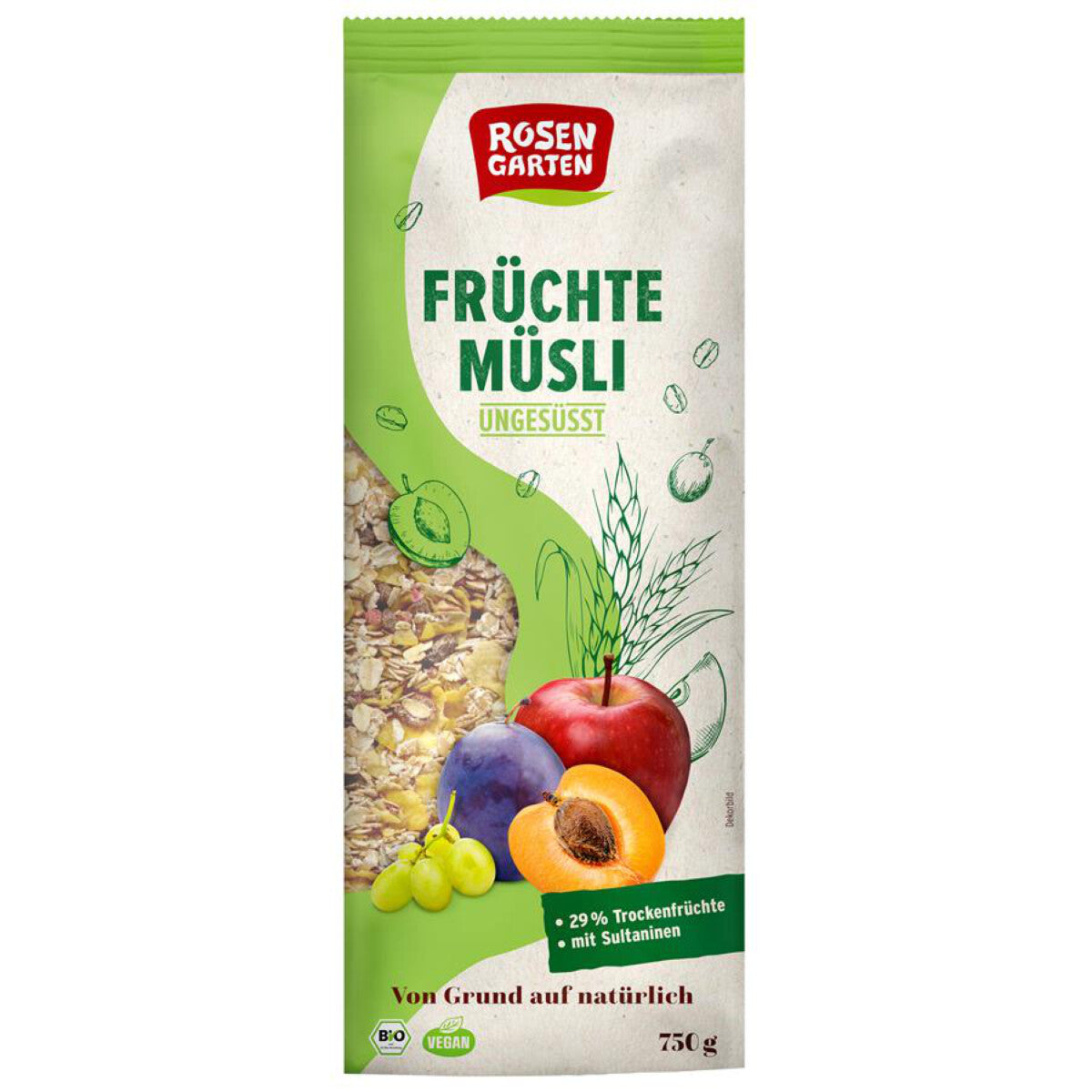 ROSENGARTEN Früchte Müsli - 750 g