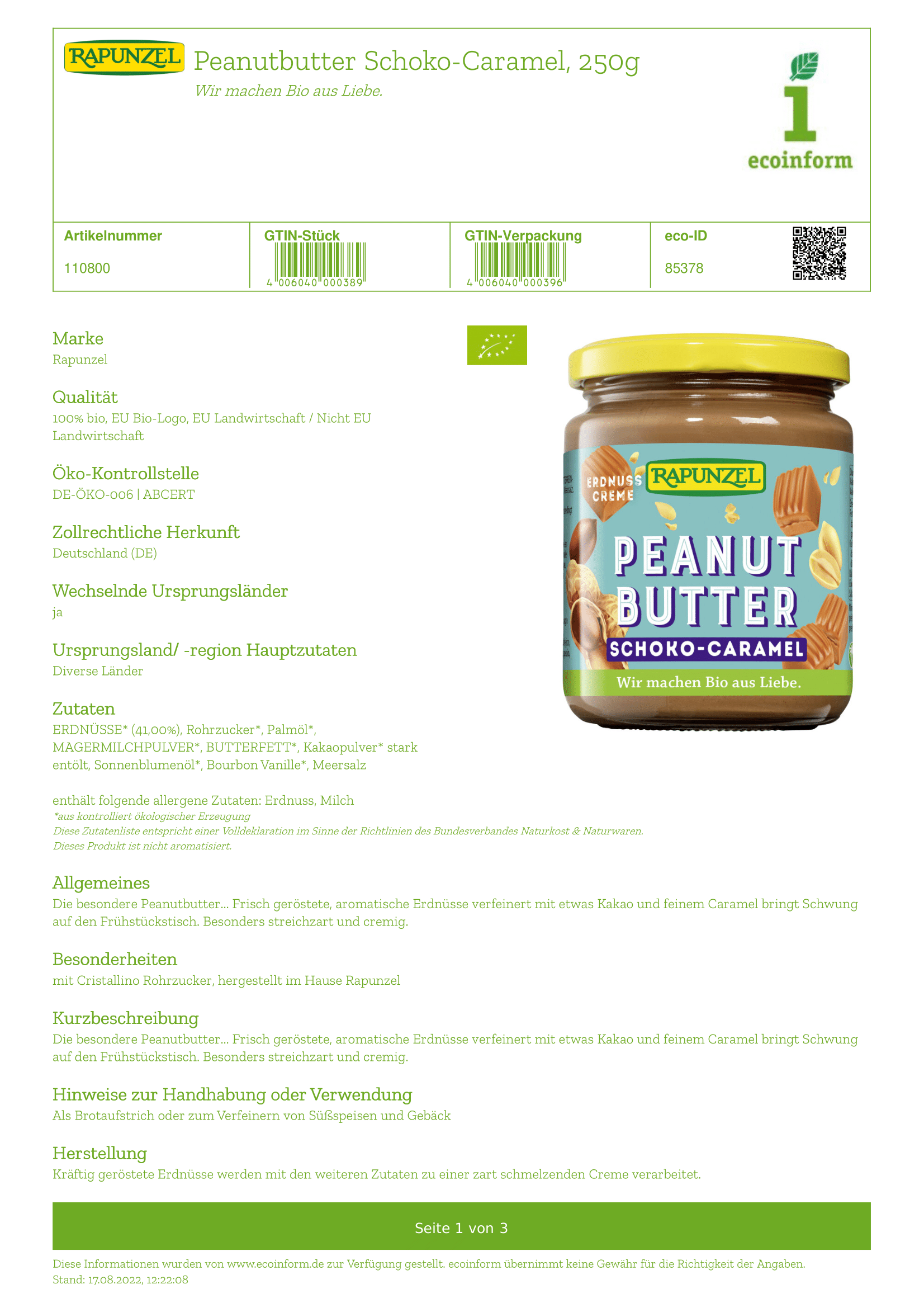 Peanut Butter Schoko-Caramel
