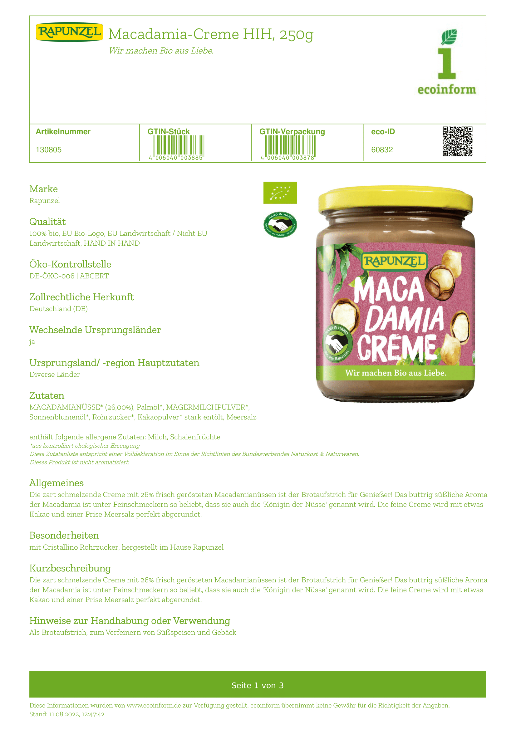 Macdamia-Creme