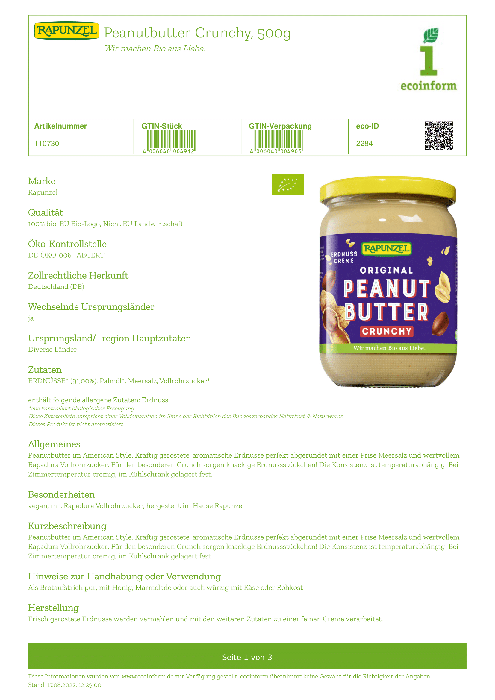 Peanutbutter Crunchy