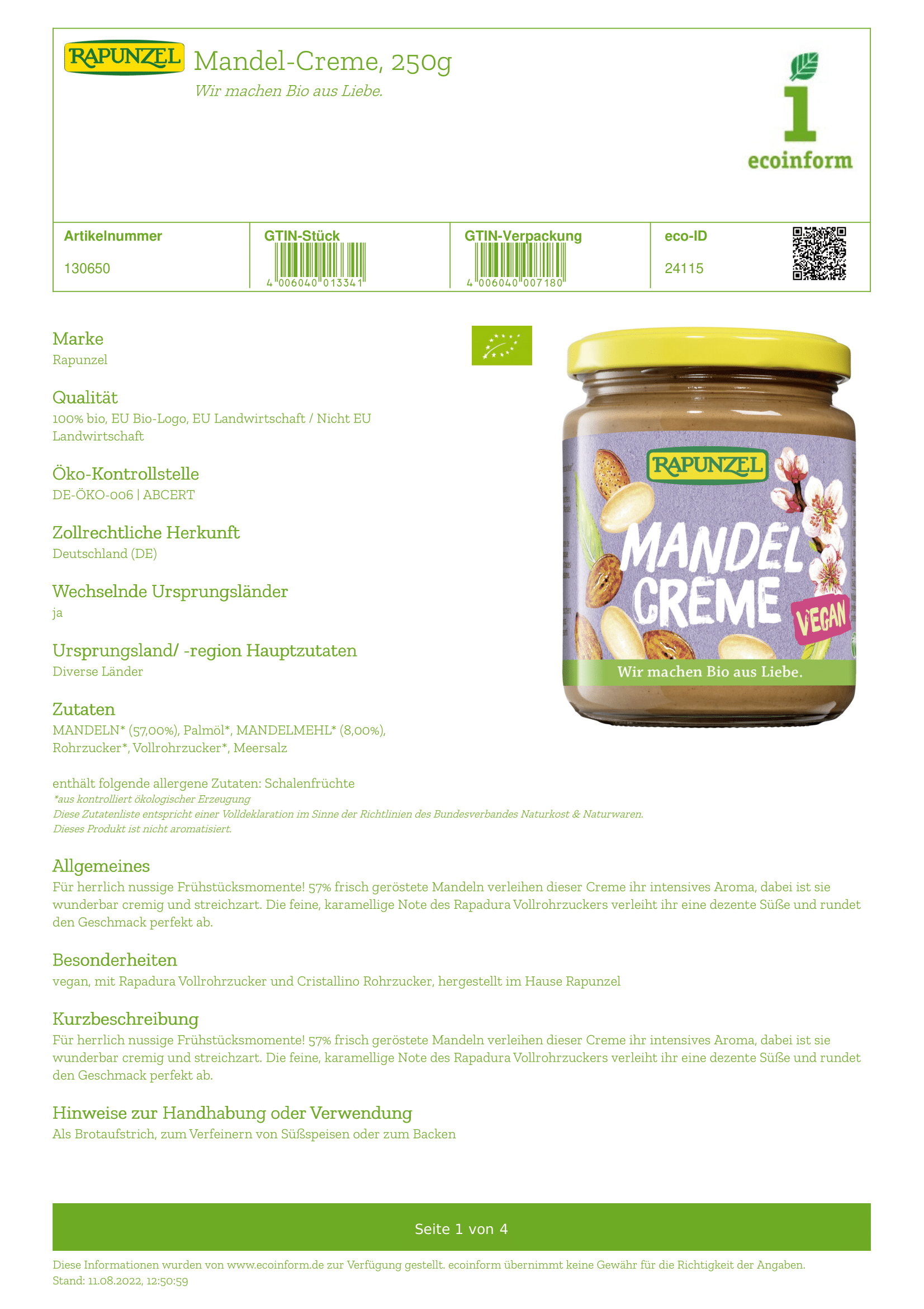 Mandel-Creme