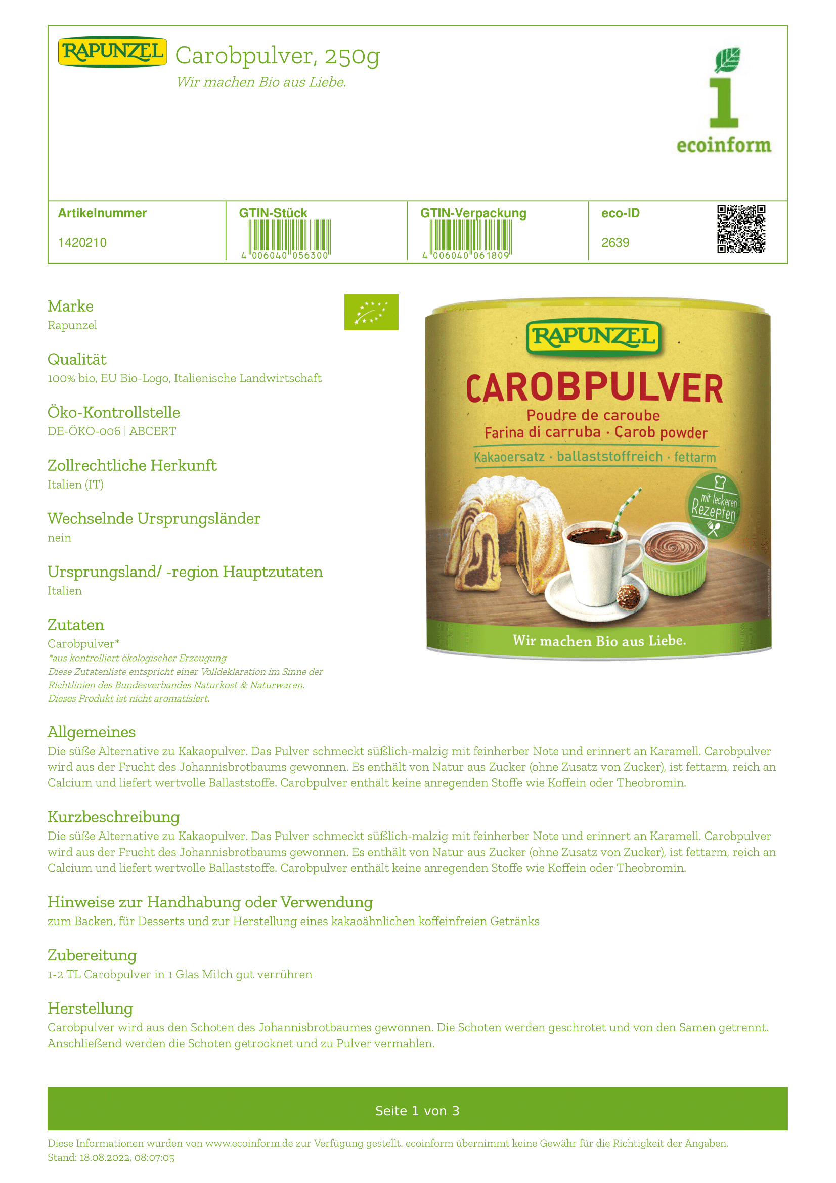 Carobpulver