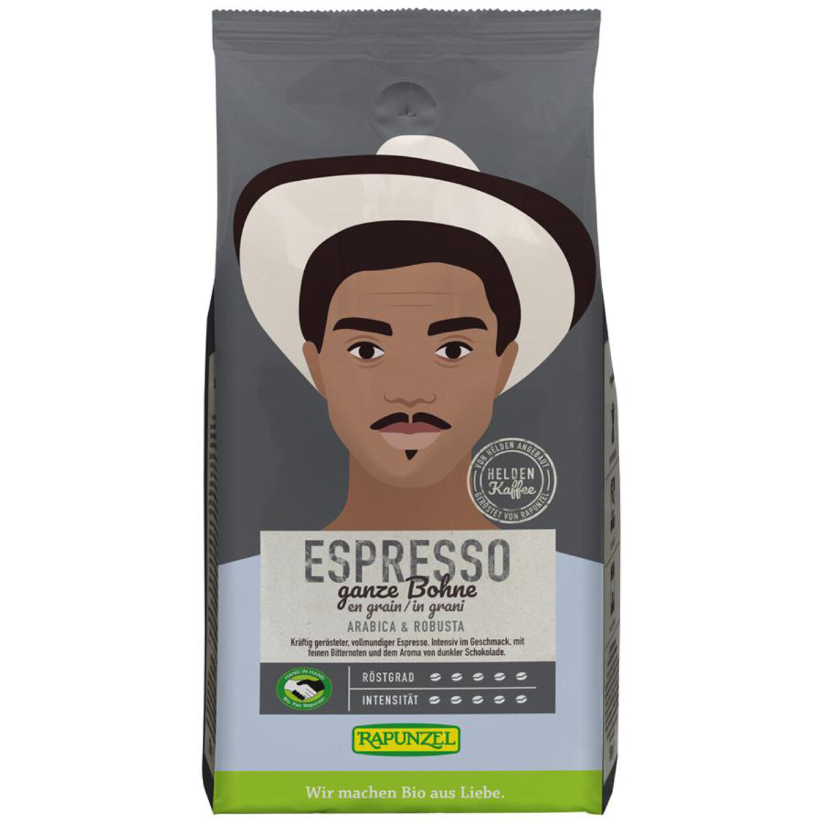 RAPUNZEL Heldenkaffee Espresso ganze Bohne - 250 g