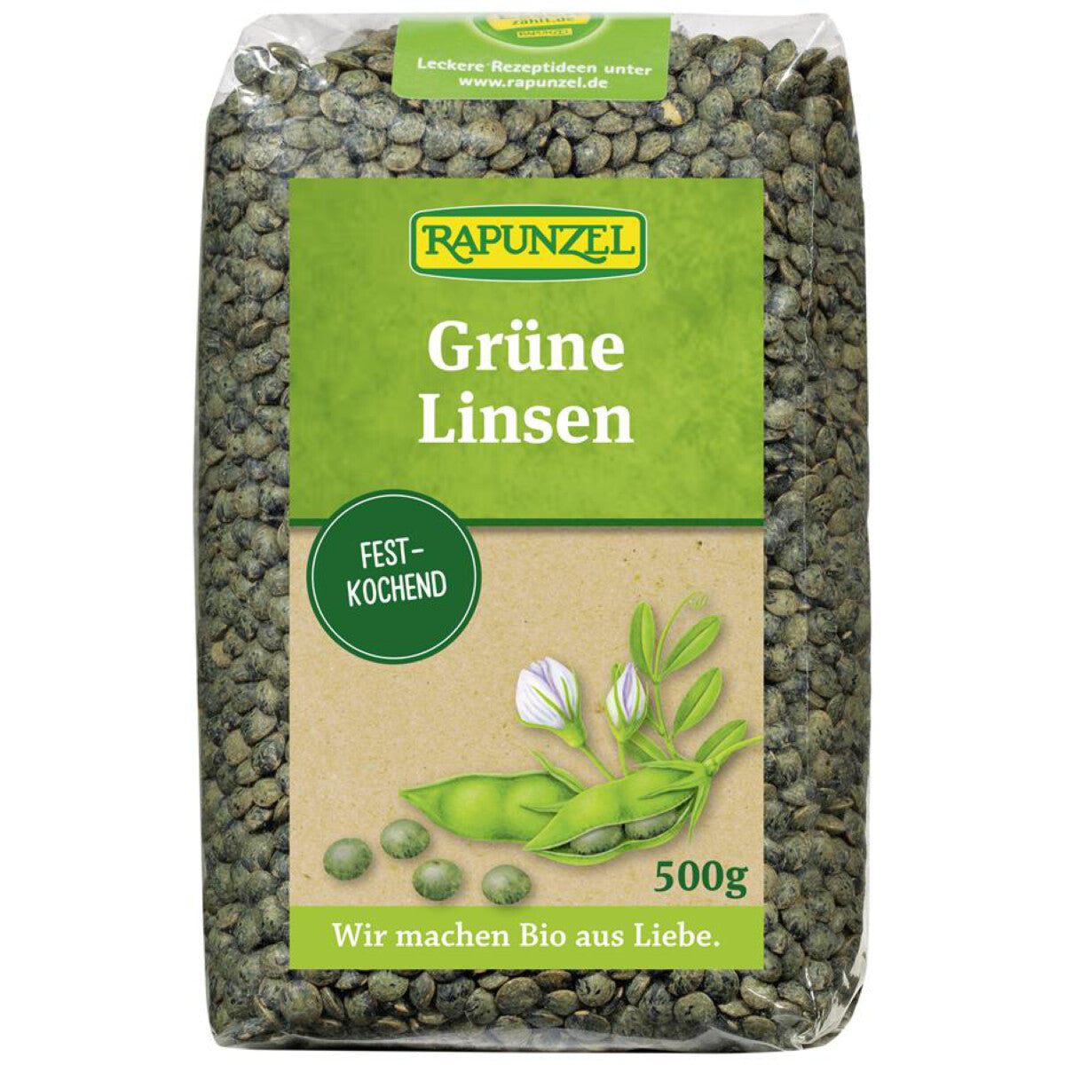 RAPUNZEL Linsen grün - 500 g