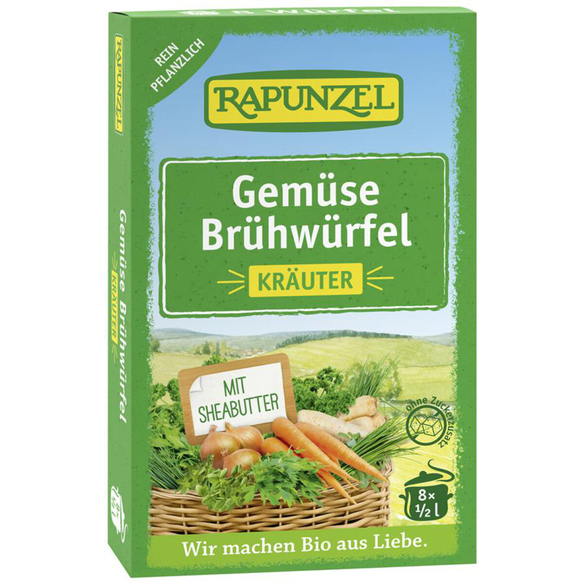 RAPUNZEL Gemüse Brühwürfel mit Kräutern – 8 Stk