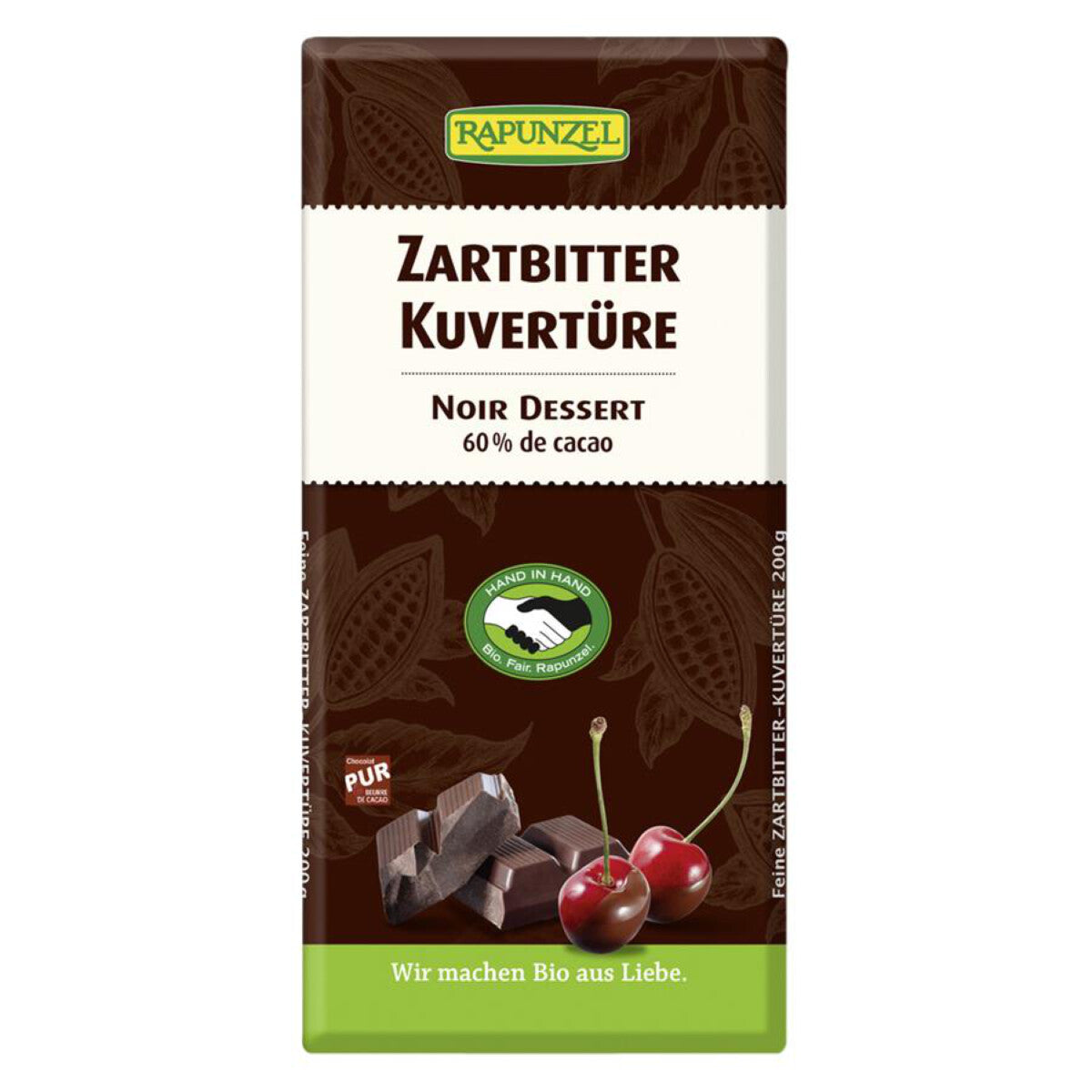 RAPUNZEL Zartbitter Kuvertüre - 200 g