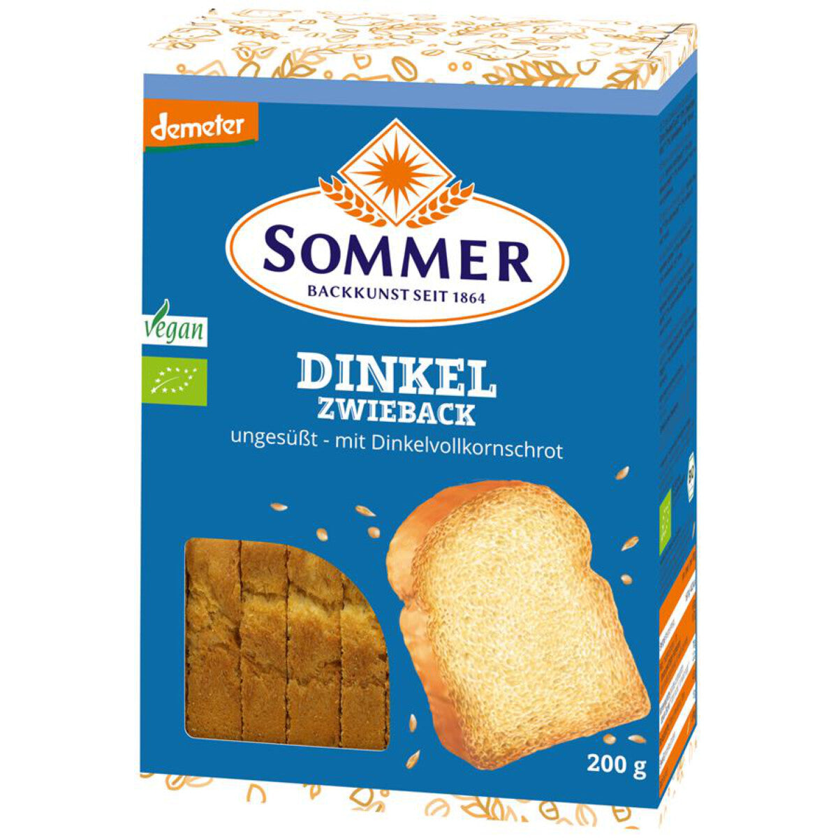 SOMMER & CO Dinkel Zwieback ungesüßt - 200 g