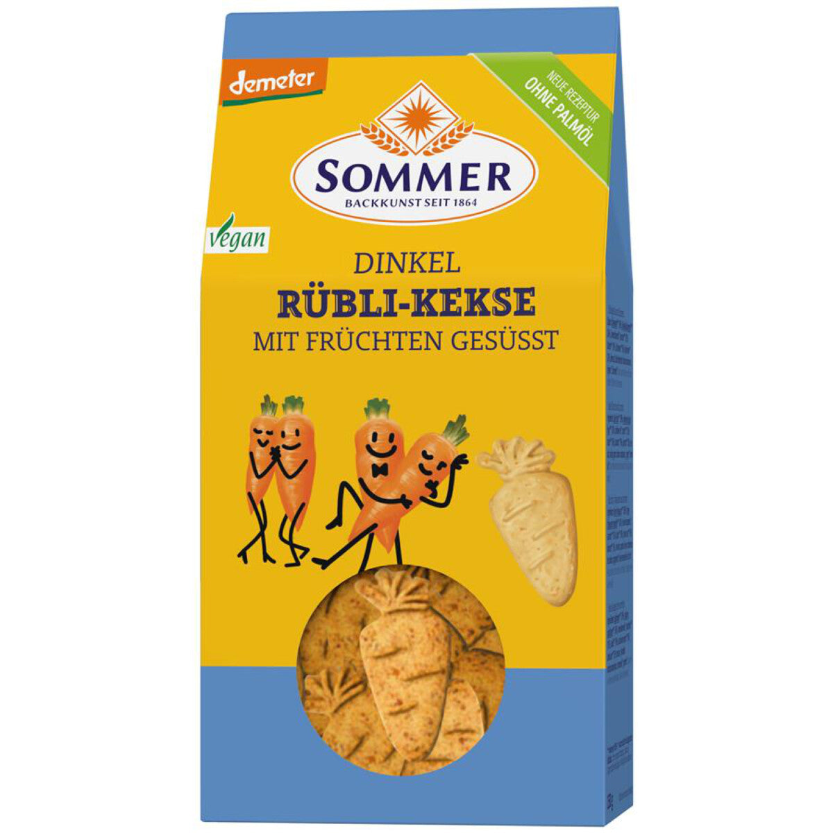 SOMMER & CO Dinkel Rübli Kekse ohne Zucker - 150 g