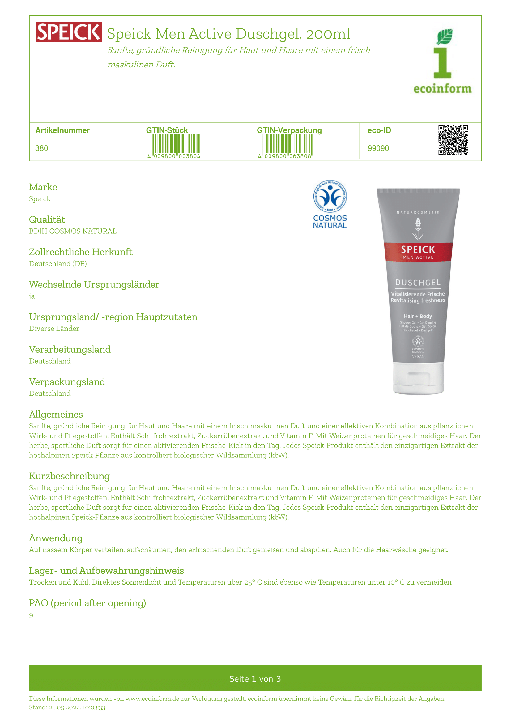 Men Duschgel Hair & Body