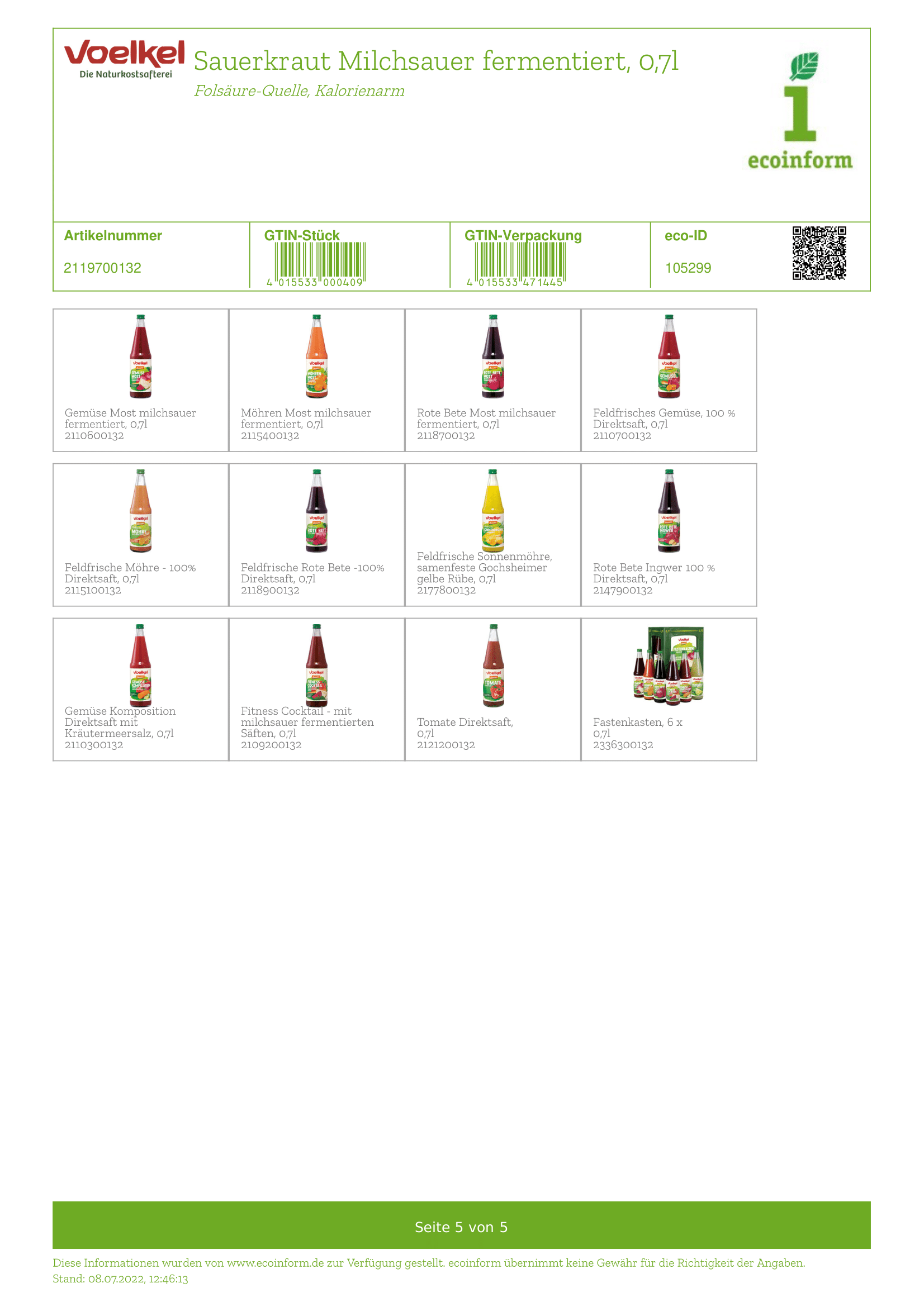 Sauerkrautsaft milchsauer
