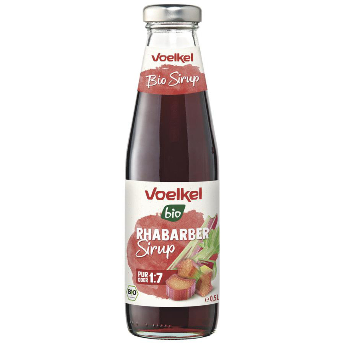 VOELKEL Bio Sirup Rhabarba - 0,5 l 