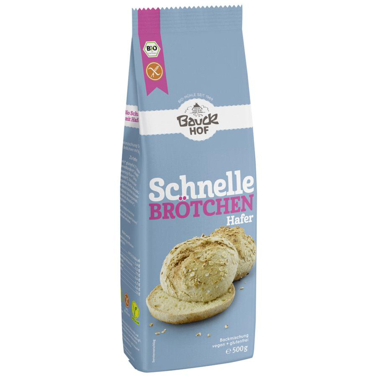 BAUCKHOF Schnelle Brötchen Hafer, glutenfrei - 500 g