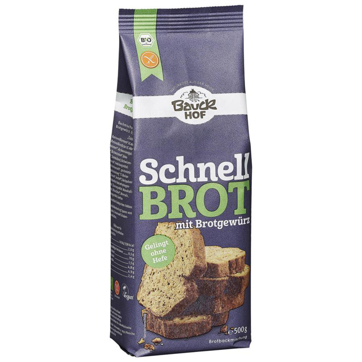 BAUCKHOF Schnellbrot mit Brotgewürz - 500 g