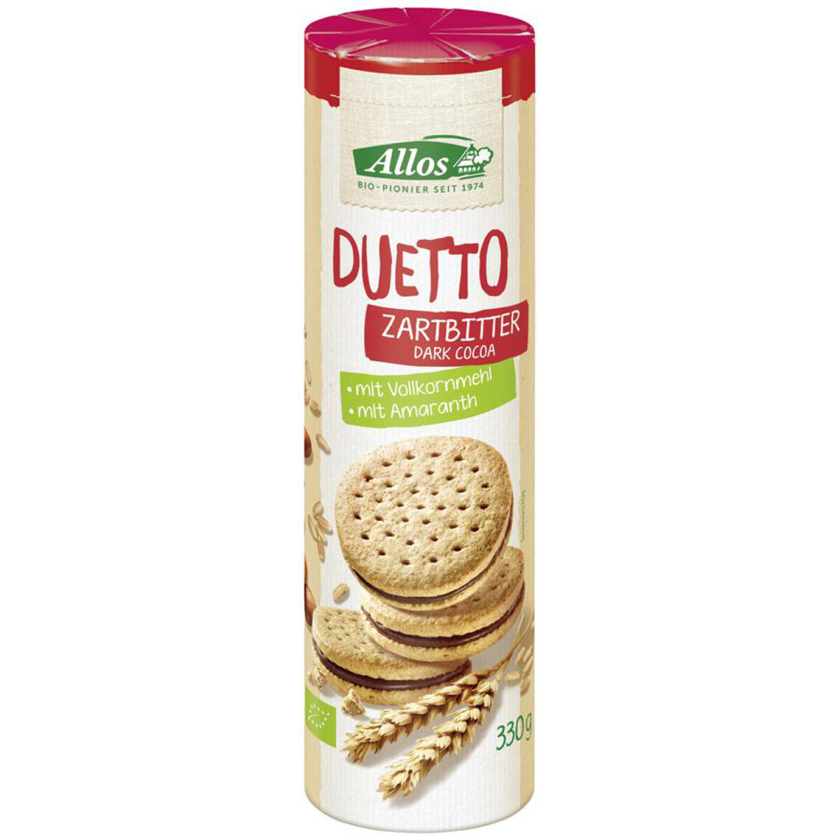 ALLOS Duetto Zartbitter Doppelkekse - 330 g