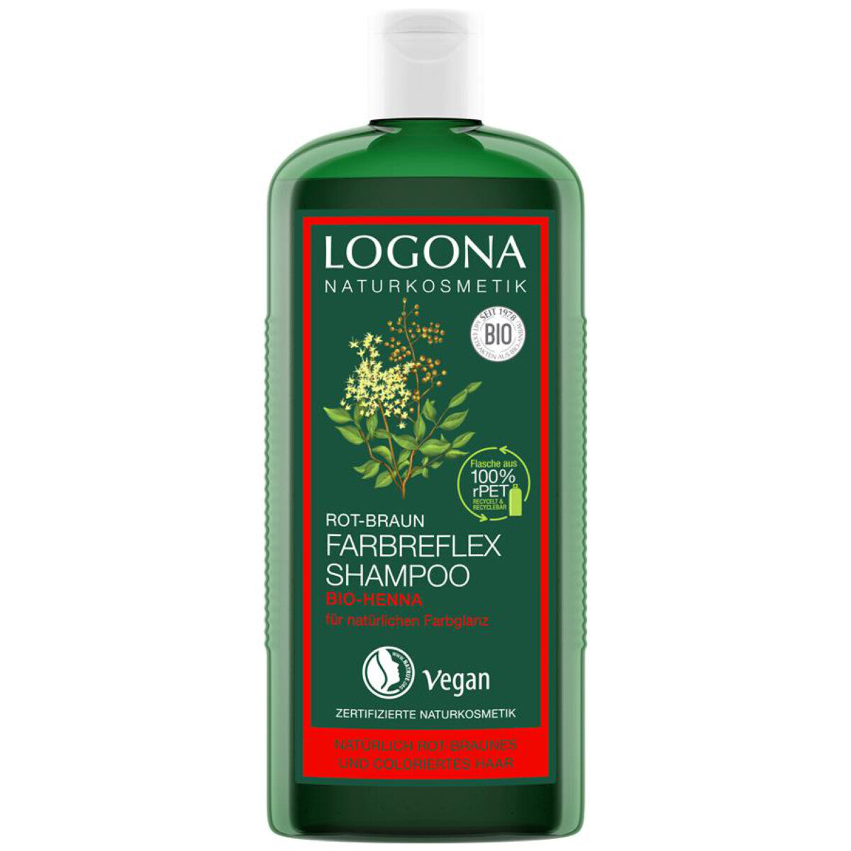 LOGONA Farbreflex Shampoo rot-braun - 250 ml