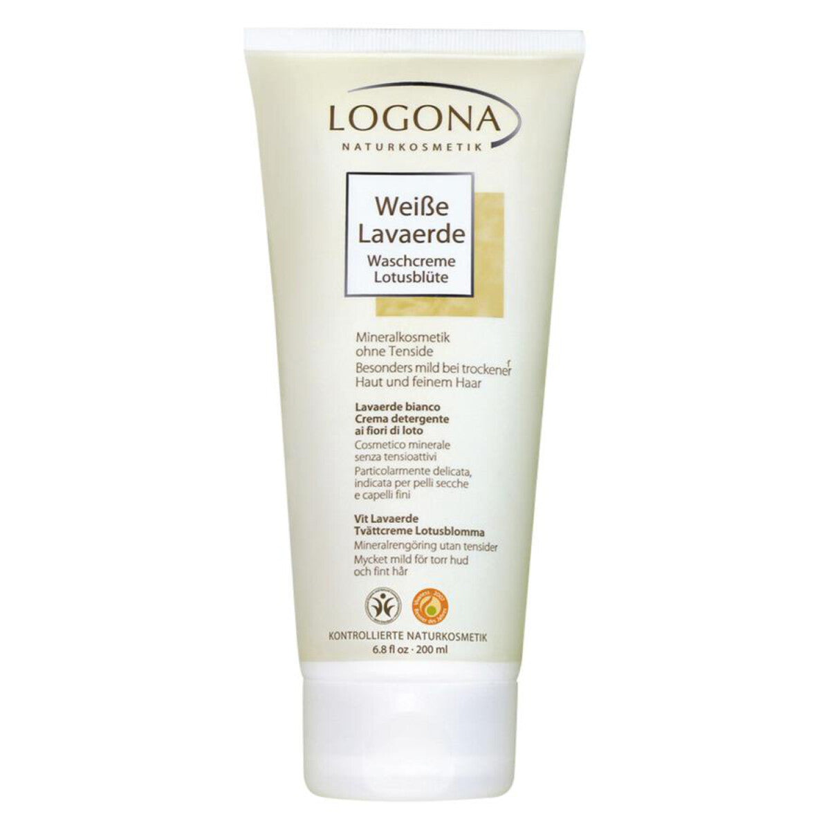 LOGONA Weiße Lavaerde-Waschcreme - 200 ml