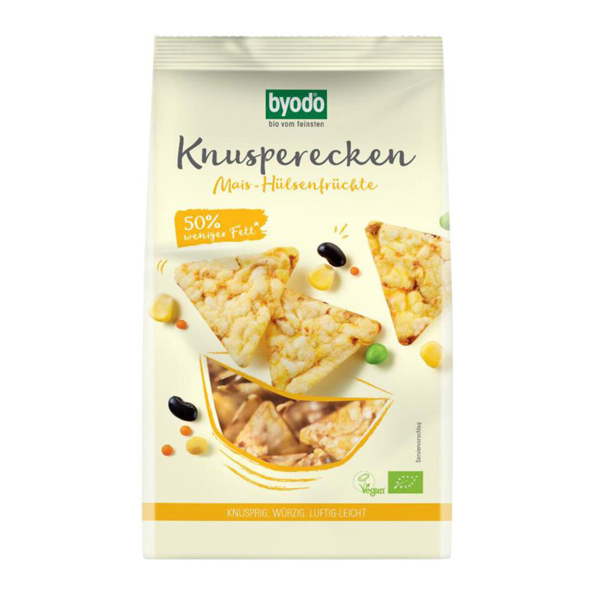 BYODO Knusperecken Mais & Hülsenfrüchte - 90 g