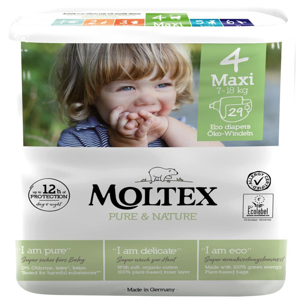 MOLTEX NATURE Maxi Windeln 7-18 kg - 29 Stk.
