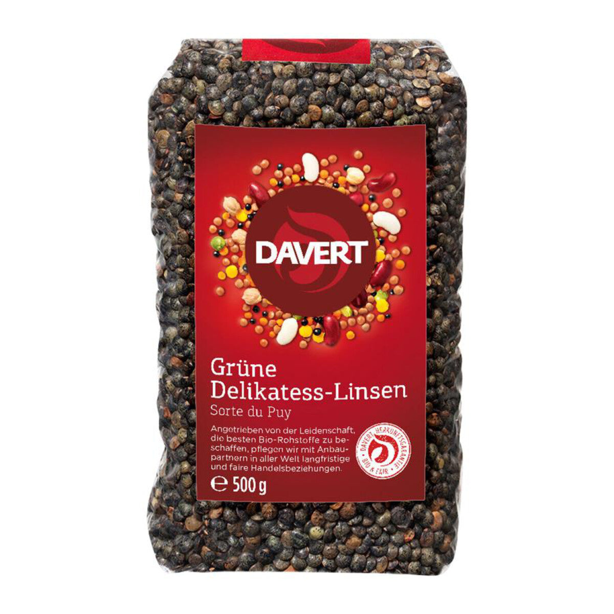 DAVERT Grüne Delikatess-Linsen - 500 g