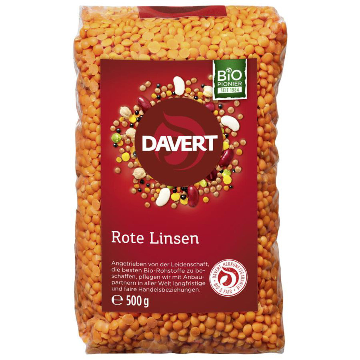 DAVERT Rote Linsen - 500 g