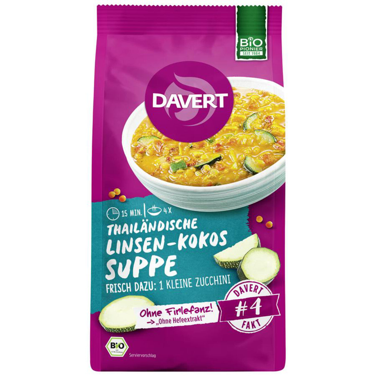 DAVERT Thailändische Linsen-Kokos-Suppe - 175 g