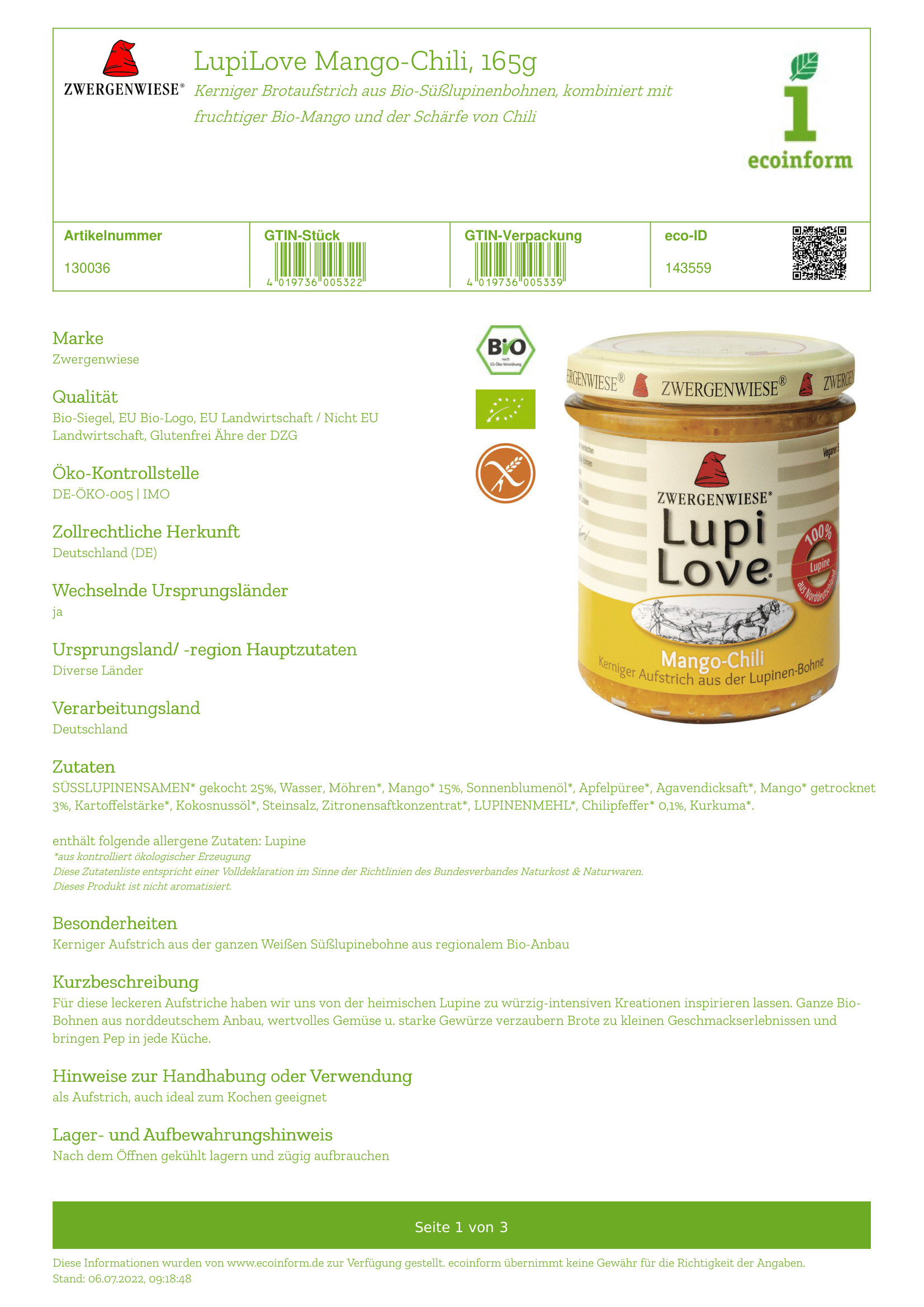 LupiLove Mango-Chili