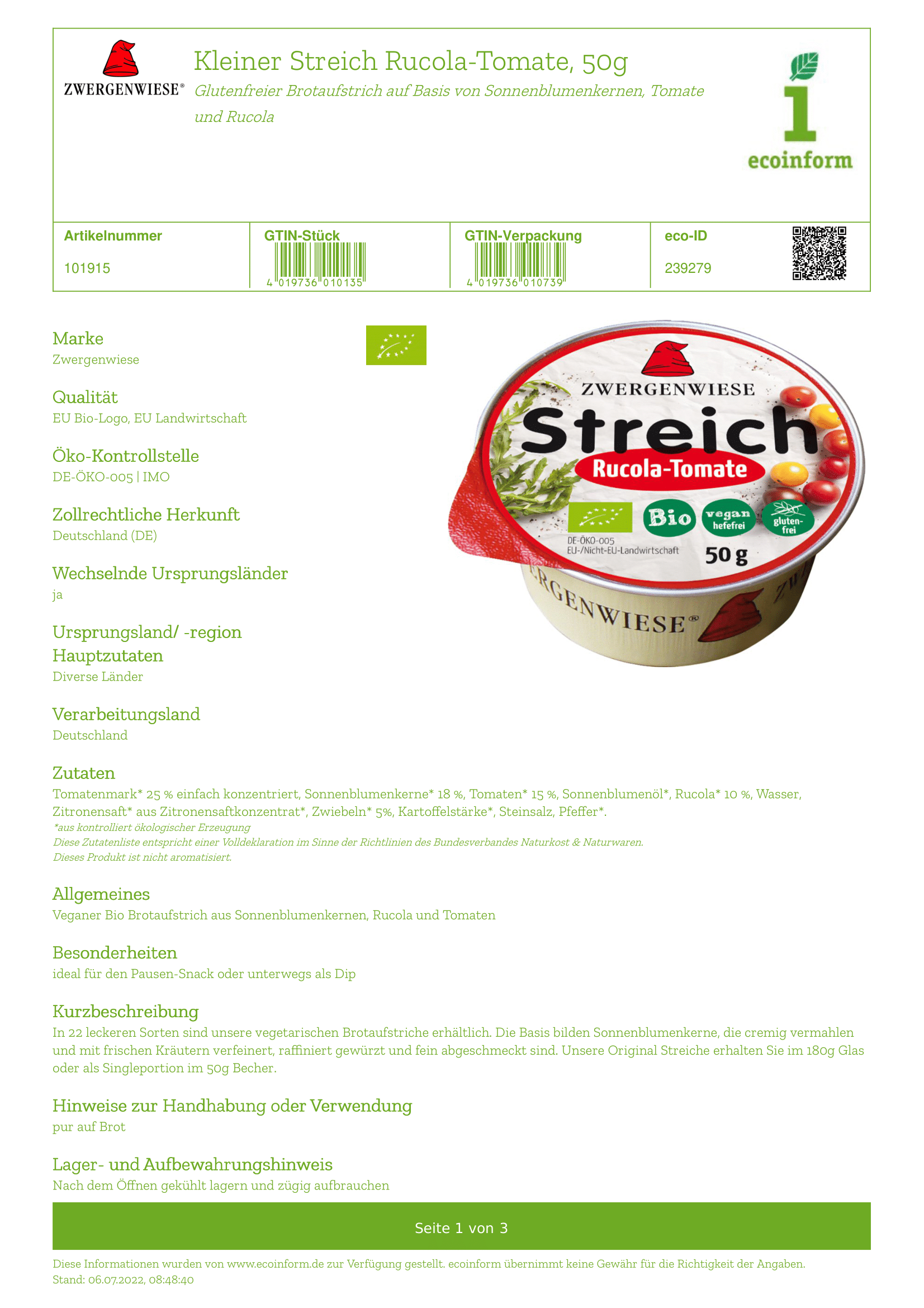 Kleiner Streich Rucola-Tomate
