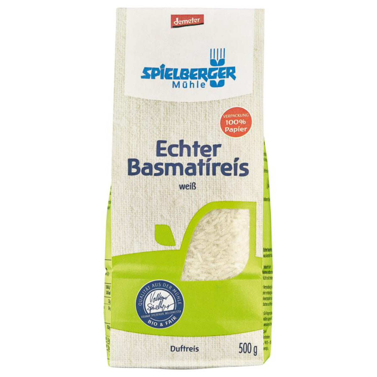 SPIELBERGER MÜHLE Echter Basmatireis, weiß  - 500 g
