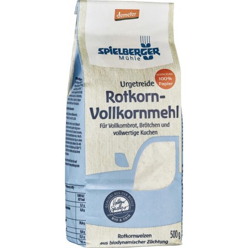 SPIELBERGER MÜHLE - Rotkorn-Vollkornmehl - 500 g 