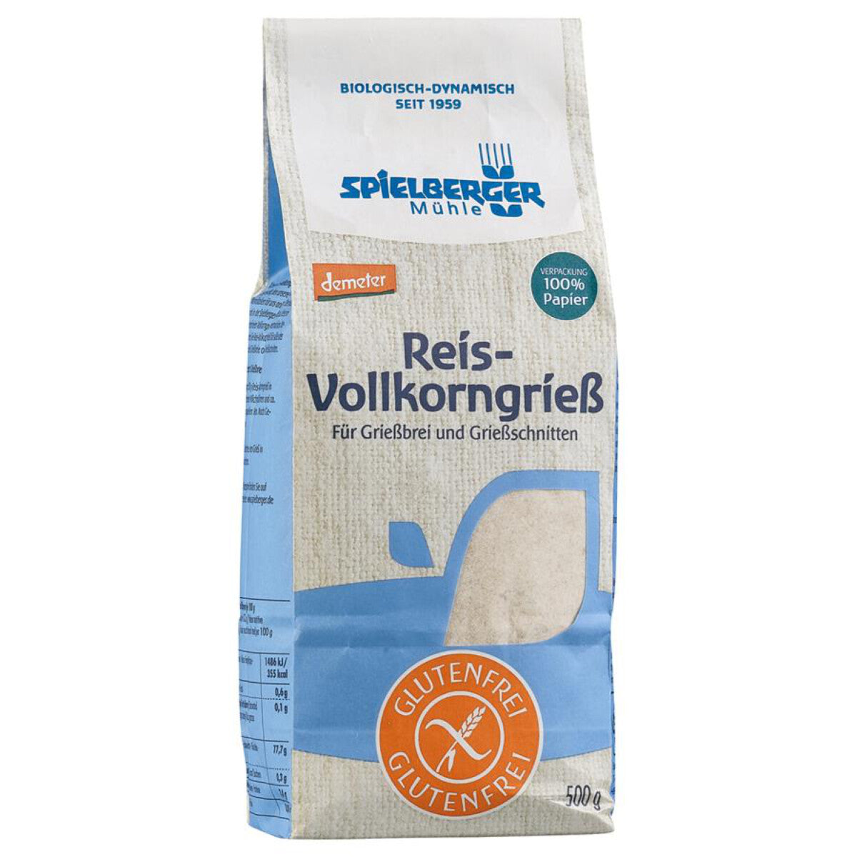 SPIELBERGER MÜHLE Glutenfreier Reis-Grieß - 500 g