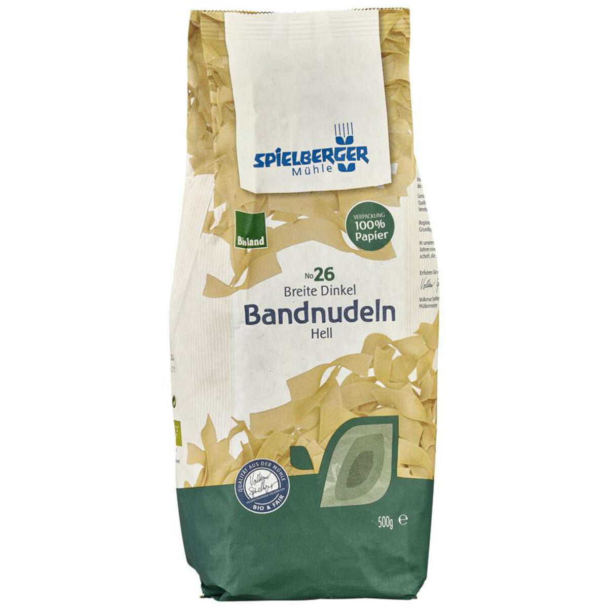 SPIELBERGER MÜHLE Breite Dinkel-Bandnudeln - 500 g