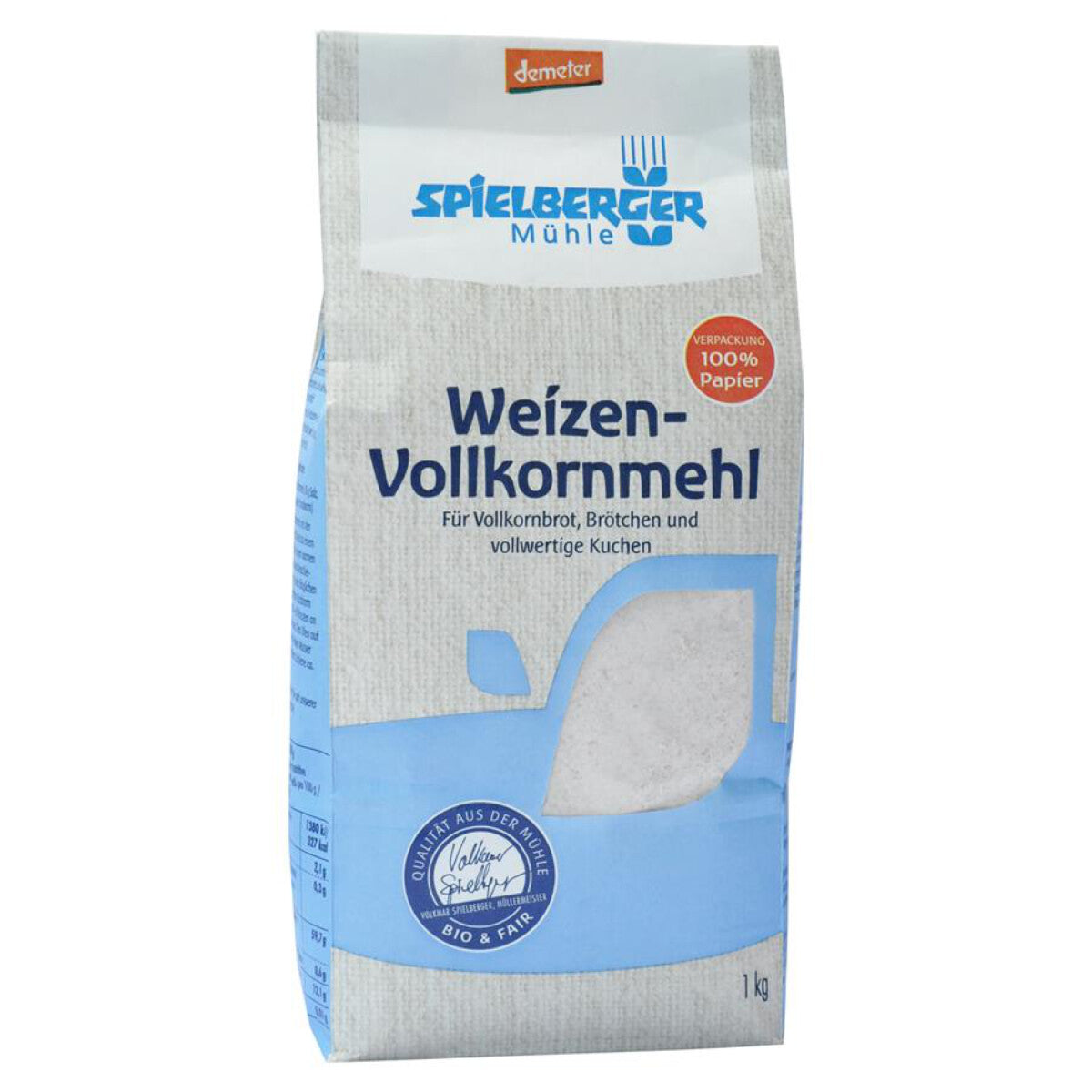 SPIELBERGER MÜHLE Weizen-Vollkornmehl - 1 kg