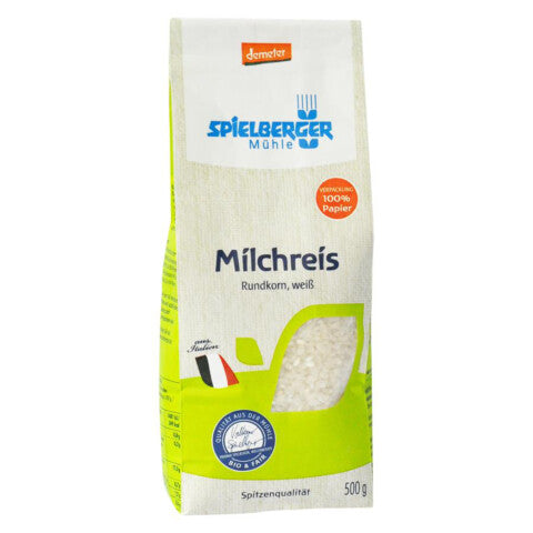 SPIELBERGER MÜHLE Milchreis Rundkorn, weiß - 500 g