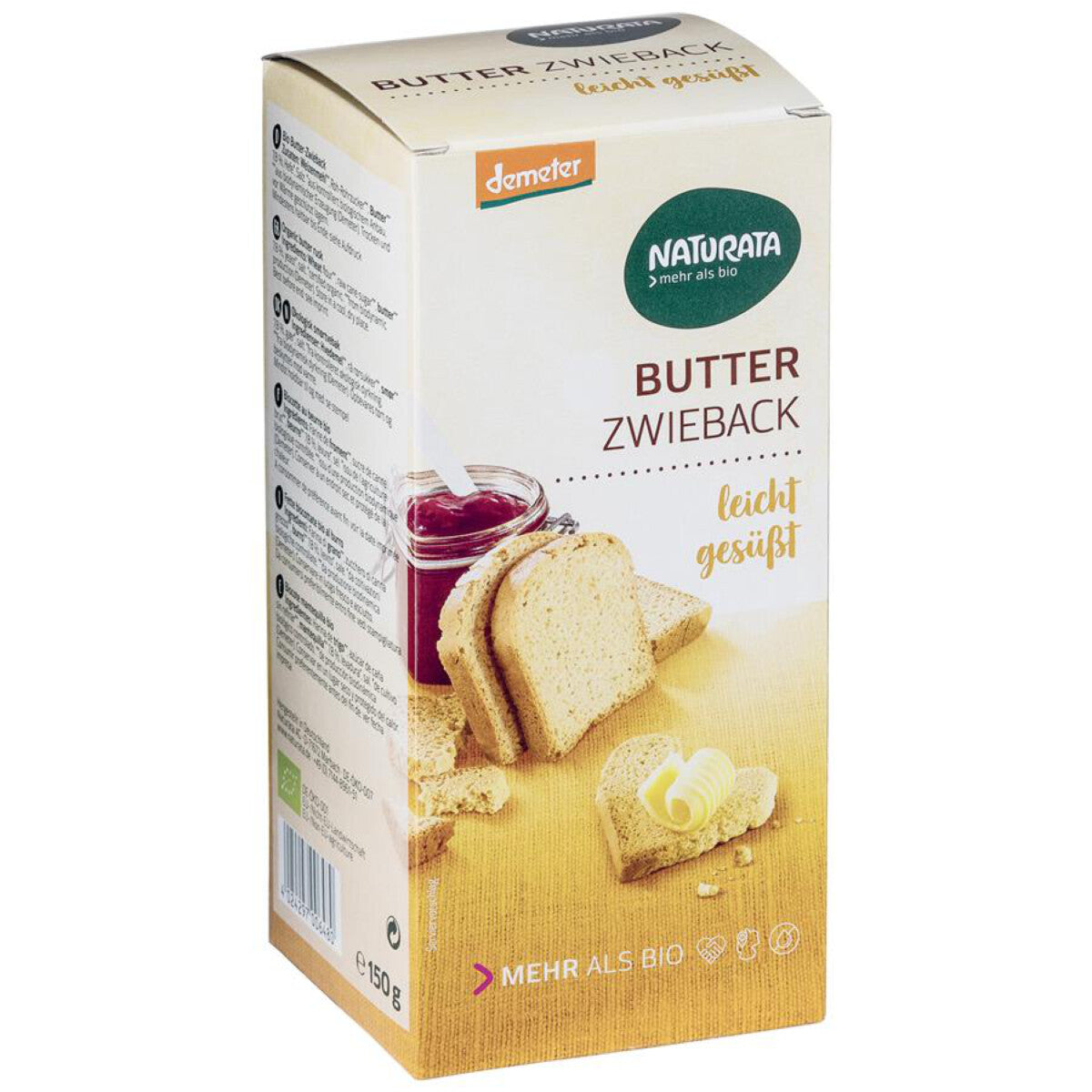 NATURATA Butter-Zwieback leicht gesüßt - 150 g