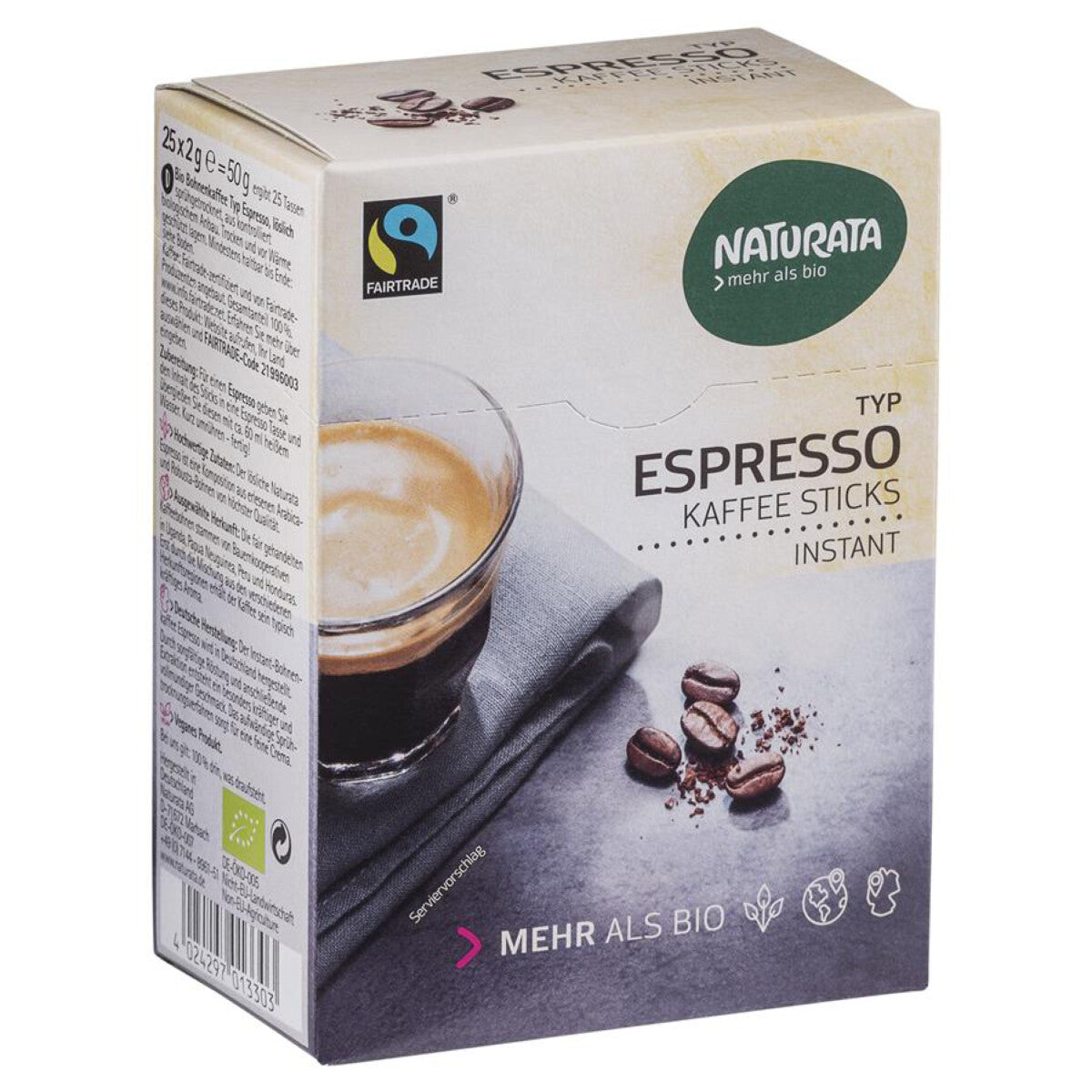 NATURATA Espresso Kaffee-Sticks instant - 50 g