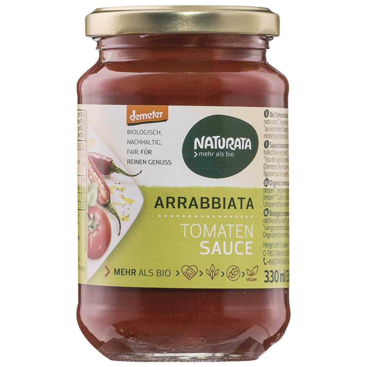 NATURATA Tomatensauce Arrabbiata - 330 ml